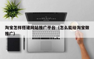 兰考淘宝怎样搭建网站推广平台（怎么能给淘宝做推广）